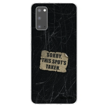 Picasee silikonowe przeźroczyste etui na Samsung Galaxy S20 G980F - SORRY