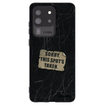 Picasee silikonowe czarne etui na Samsung Galaxy S20 Ultra 5G G988F - SORRY