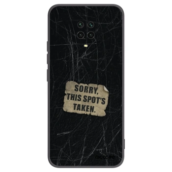 Picasee silikonowe czarne etui na Xiaomi Redmi Note 9 Pro - SORRY