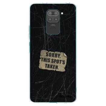 Picasee silikonowe czarne etui na Xiaomi Redmi Note 9 - SORRY