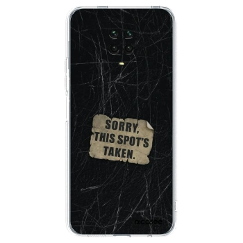 Picasee silikonowe przeźroczyste etui na Xiaomi Redmi Note 9S - SORRY