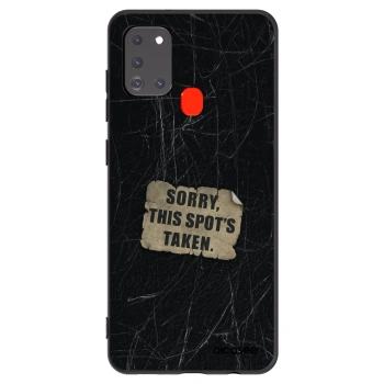 Picasee silikonowe czarne etui na Samsung Galaxy A21s - SORRY