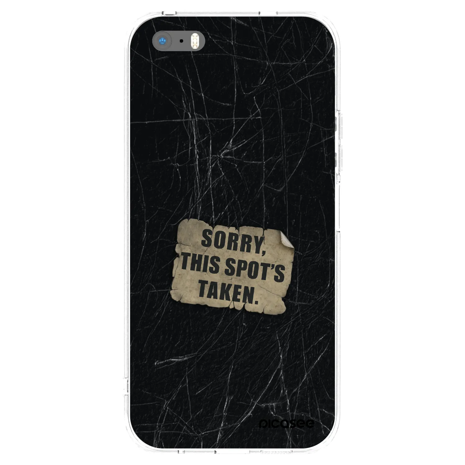 Picasee silikonowe przeźroczyste etui na Apple iPhone 5/5S/SE - SORRY