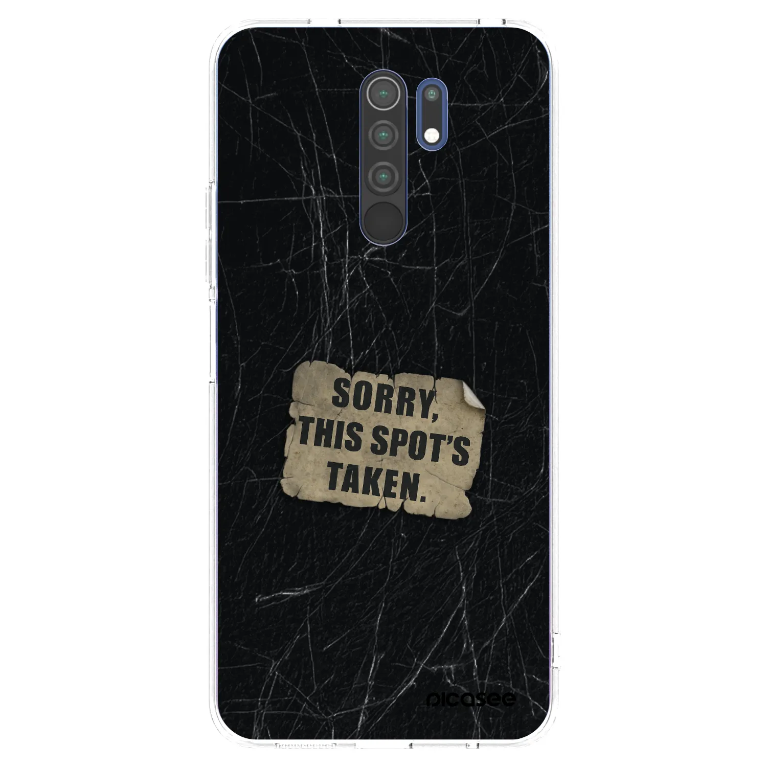 Picasee silikonowe przeźroczyste etui na Xiaomi Redmi 9 - SORRY