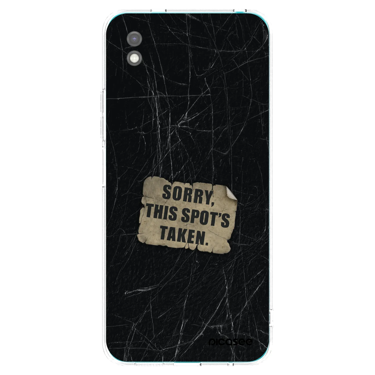 Picasee silikonowe czarne etui na Xiaomi Redmi 9A - SORRY