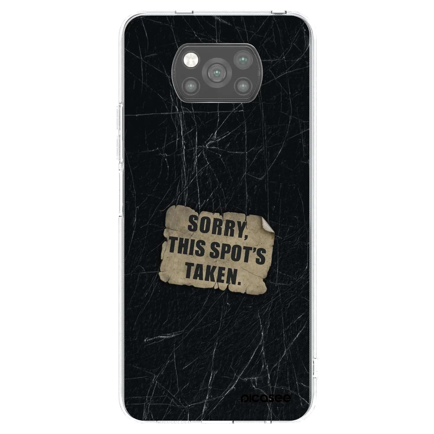 Picasee silikonowe czarne etui na Xiaomi Poco X3 - SORRY