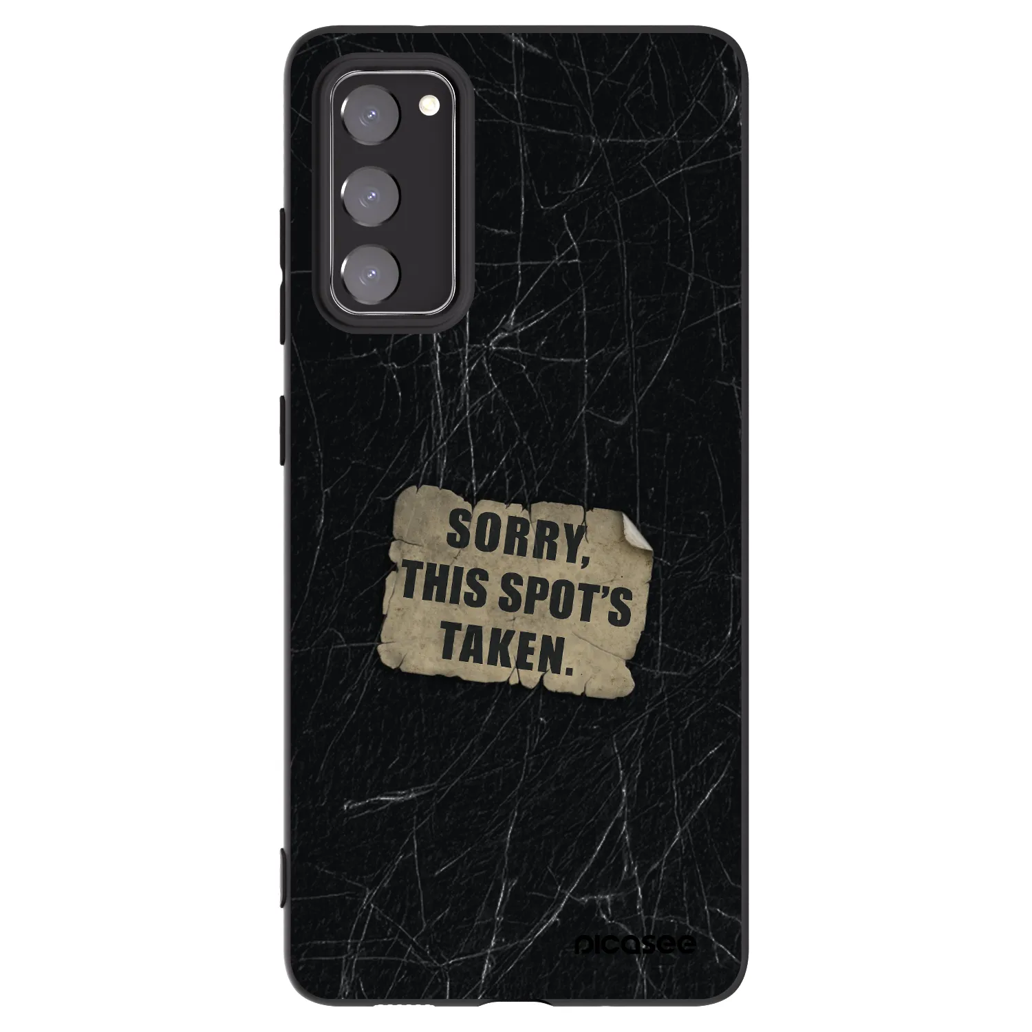 Picasee silikonowe czarne etui na Samsung Galaxy S20 FE - SORRY
