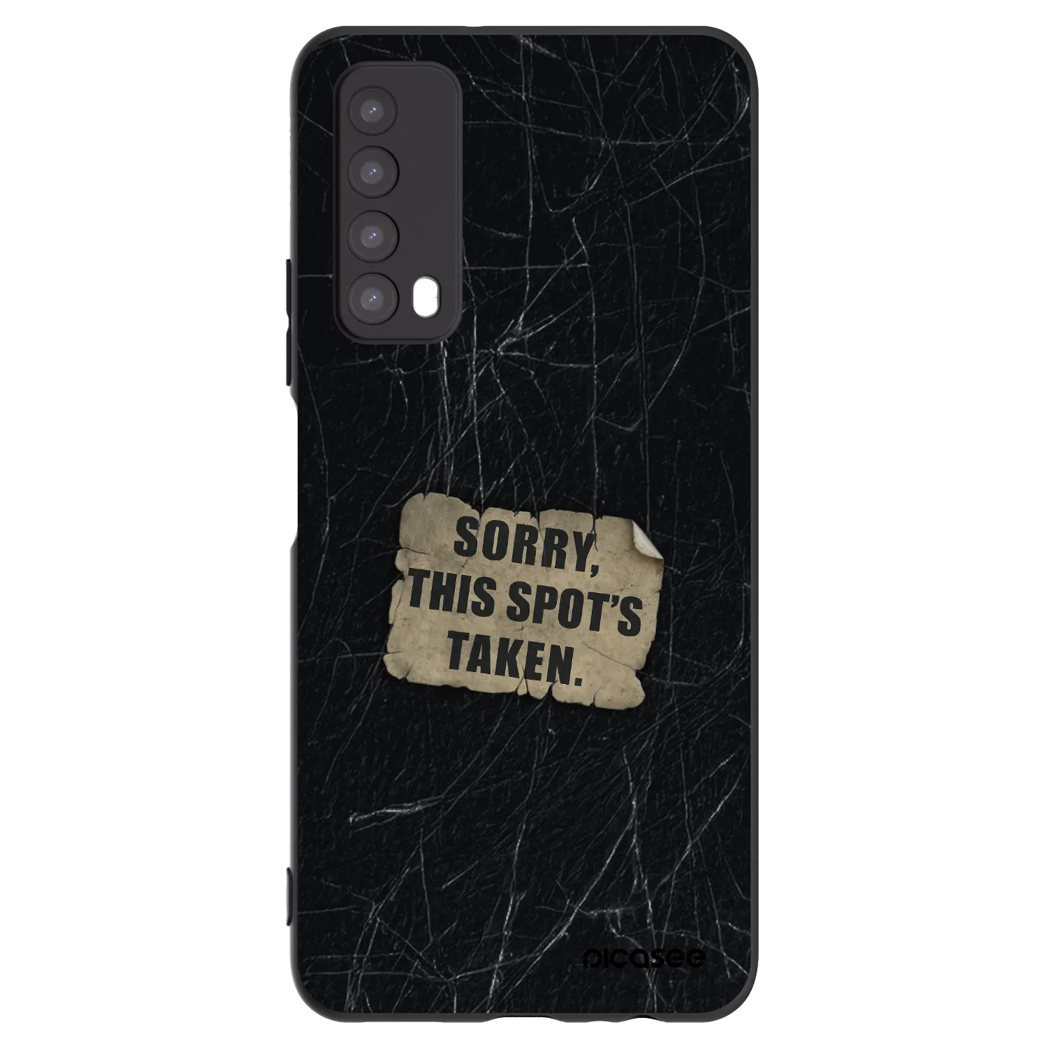 Picasee silikonowe czarne etui na Huawei P Smart 2021 - SORRY