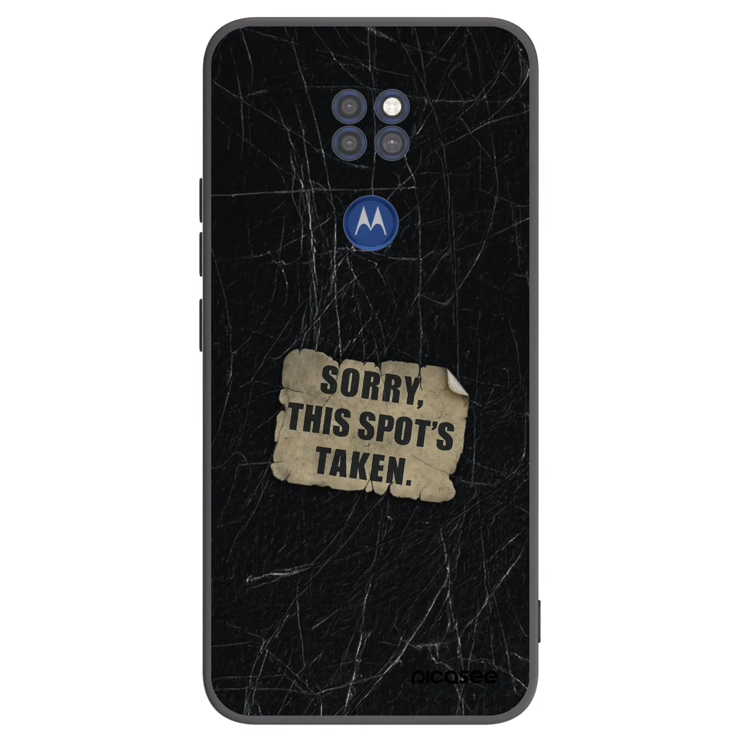 Picasee silikonowe czarne etui na Motorola Moto G9 Play - SORRY