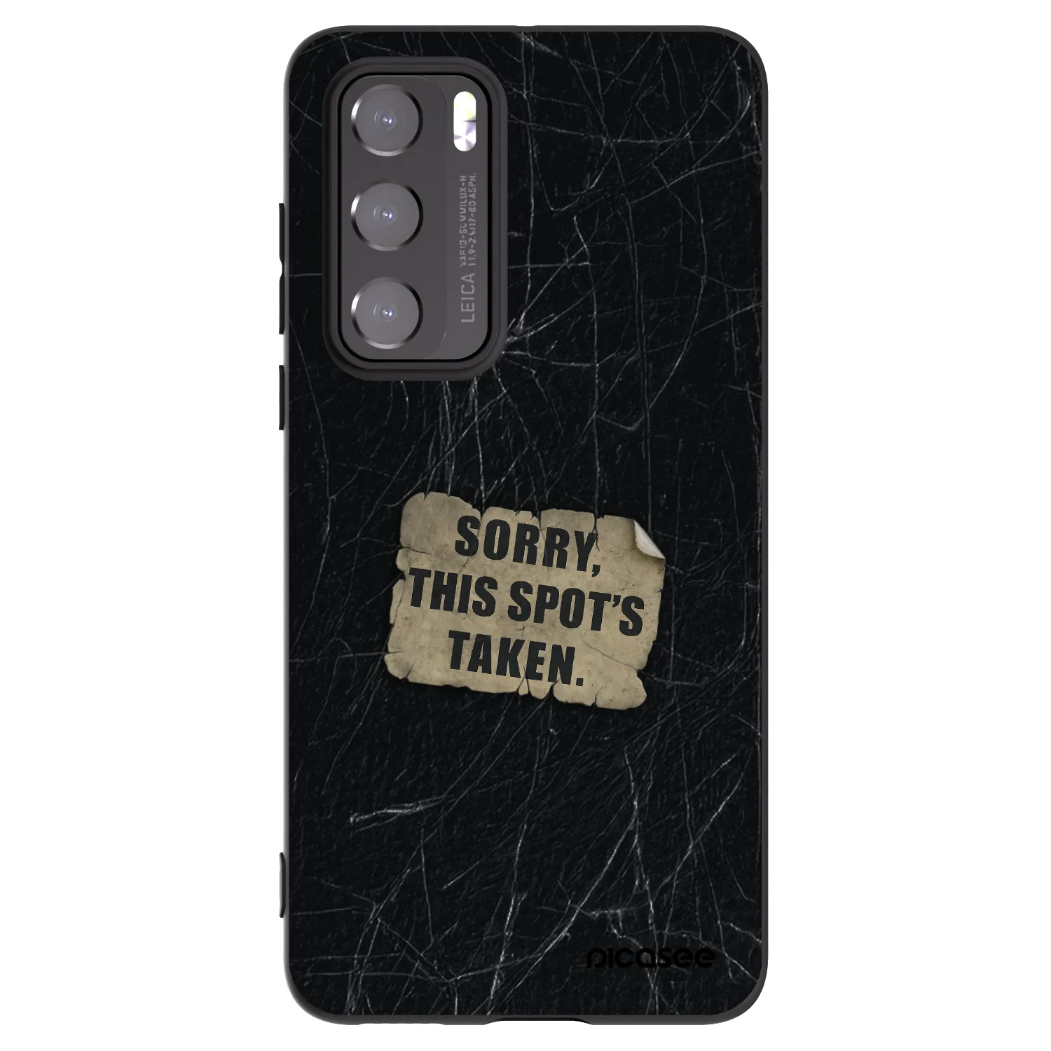 Picasee silikonowe czarne etui na Huawei P40 - SORRY