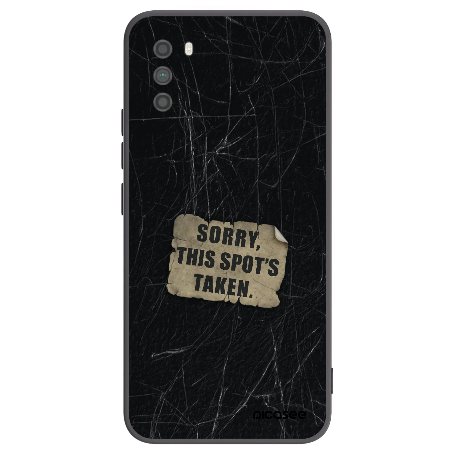 Picasee silikonowe czarne etui na Xiaomi Poco M3 - SORRY