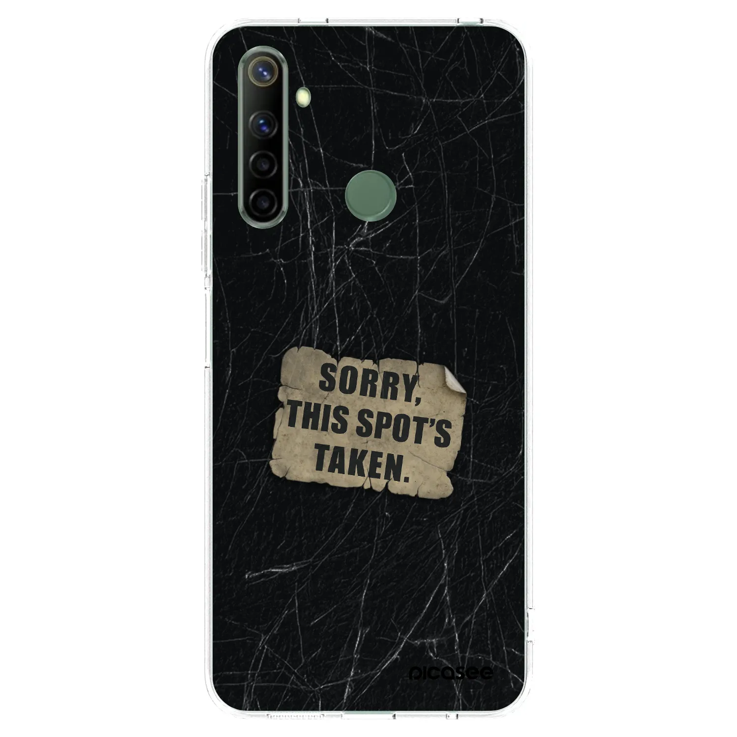 Picasee silikonowe przeźroczyste etui na Realme 6i - SORRY