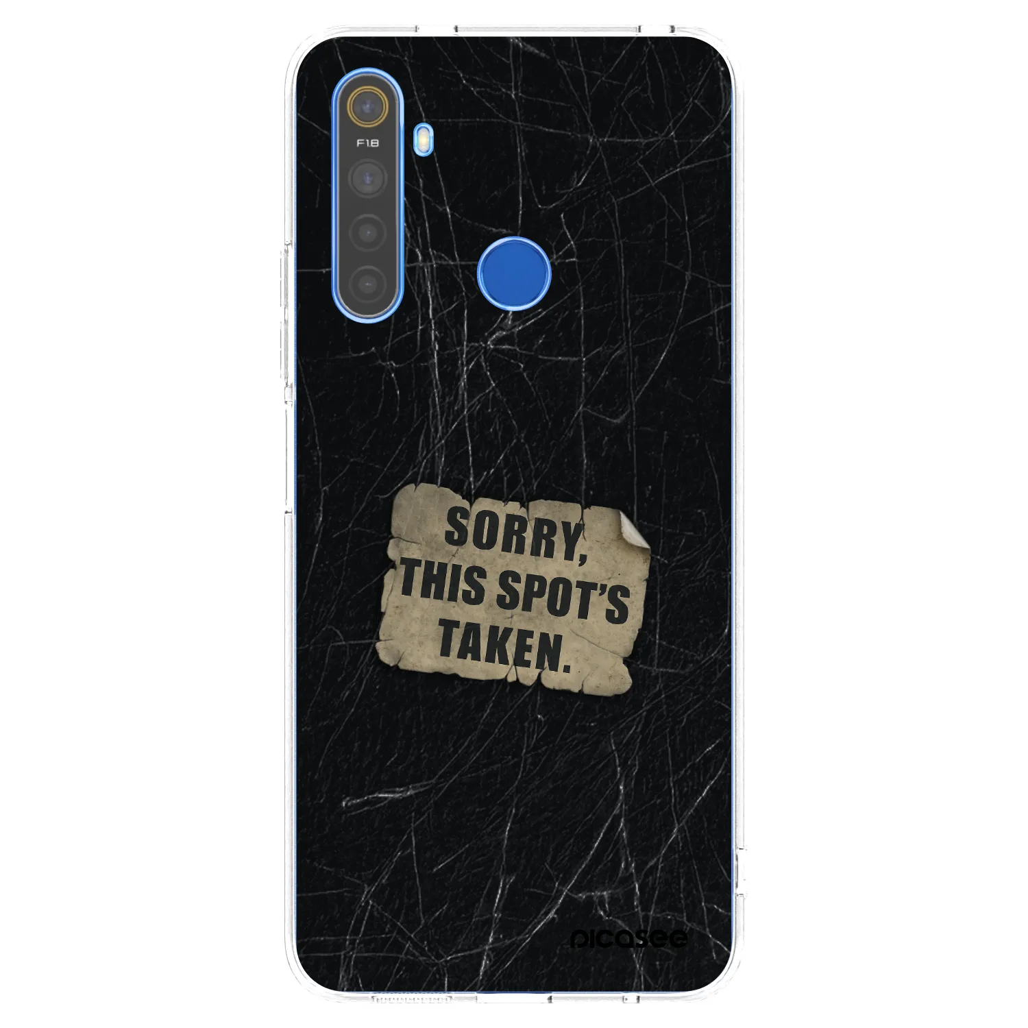 Picasee silikonowe przeźroczyste etui na Realme 5 - SORRY