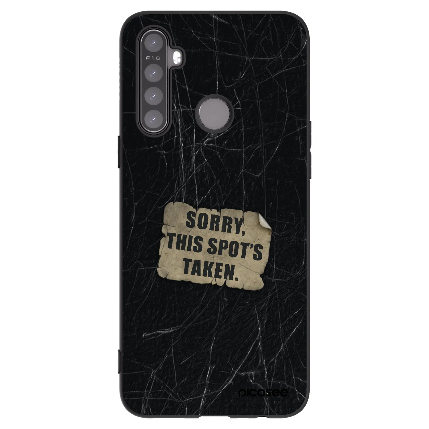 Picasee silikonowe czarne etui na Realme 5 - SORRY