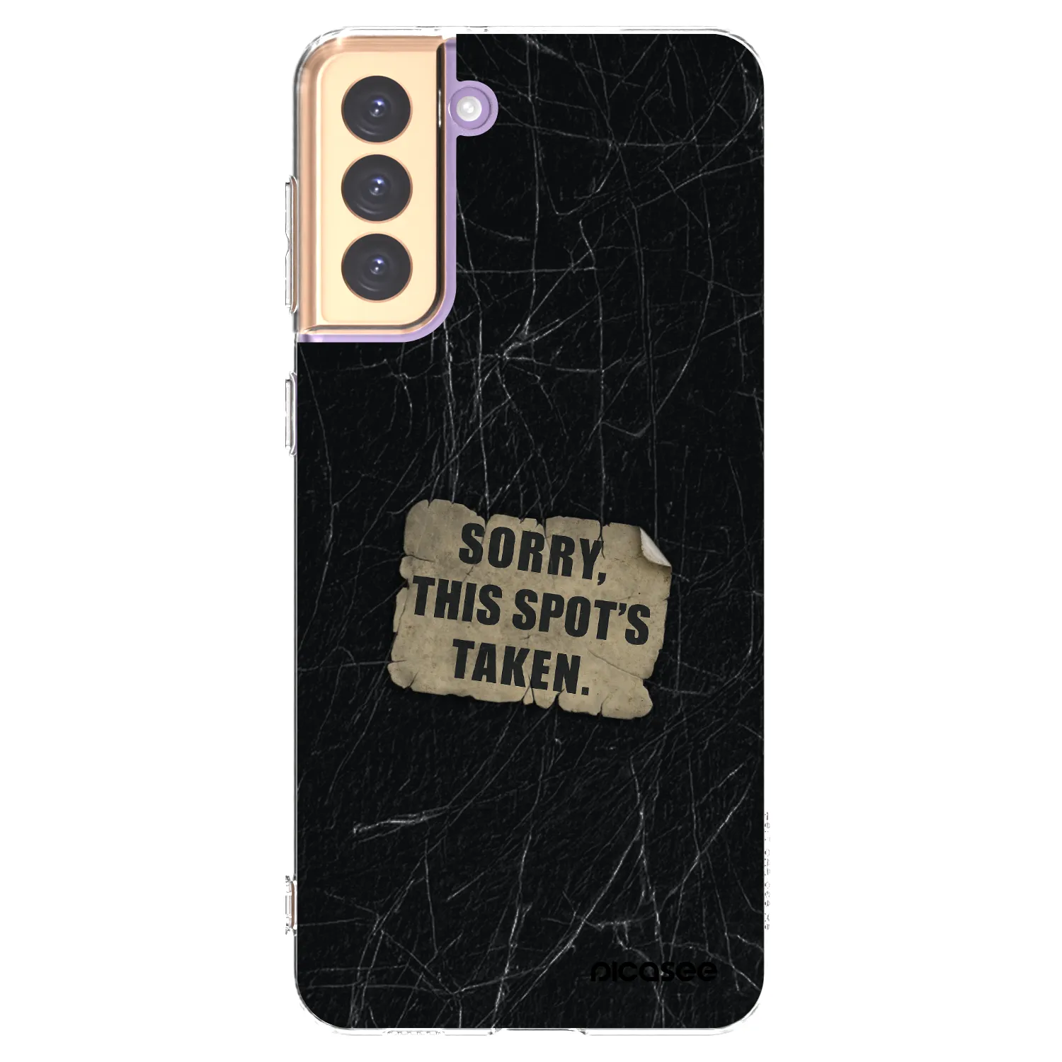 Picasee silikonowe przeźroczyste etui na Samsung Galaxy S21+ 5G G996F - SORRY