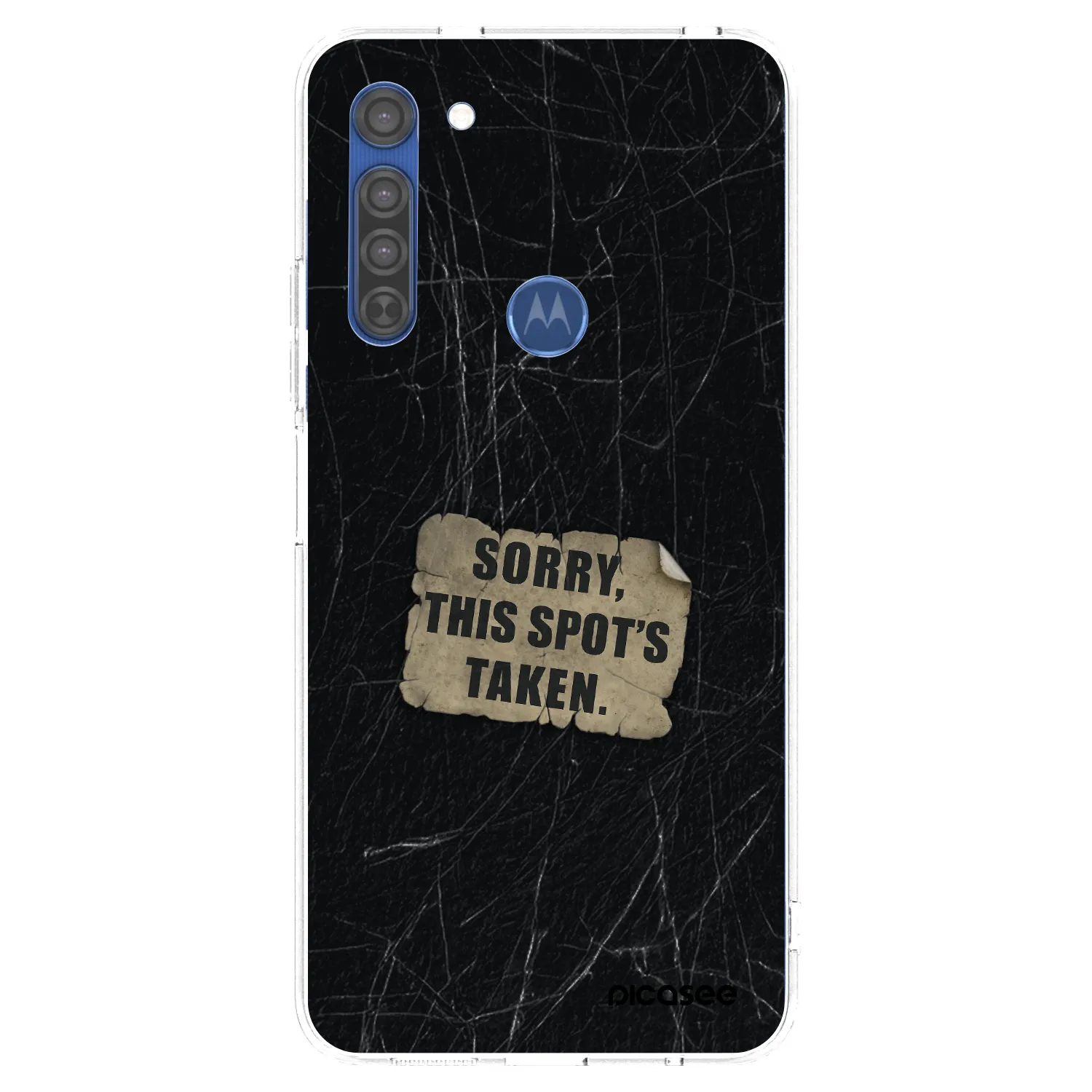 Picasee silikonowe przeźroczyste etui na Motorola Moto G8 - SORRY