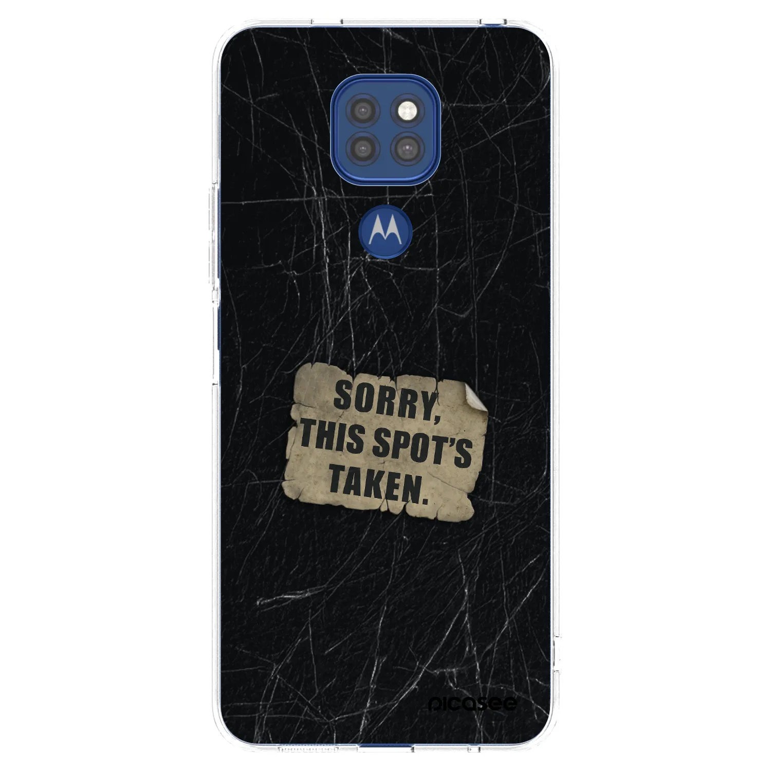Picasee silikonowe przeźroczyste etui na Motorola Moto G9 Play - SORRY