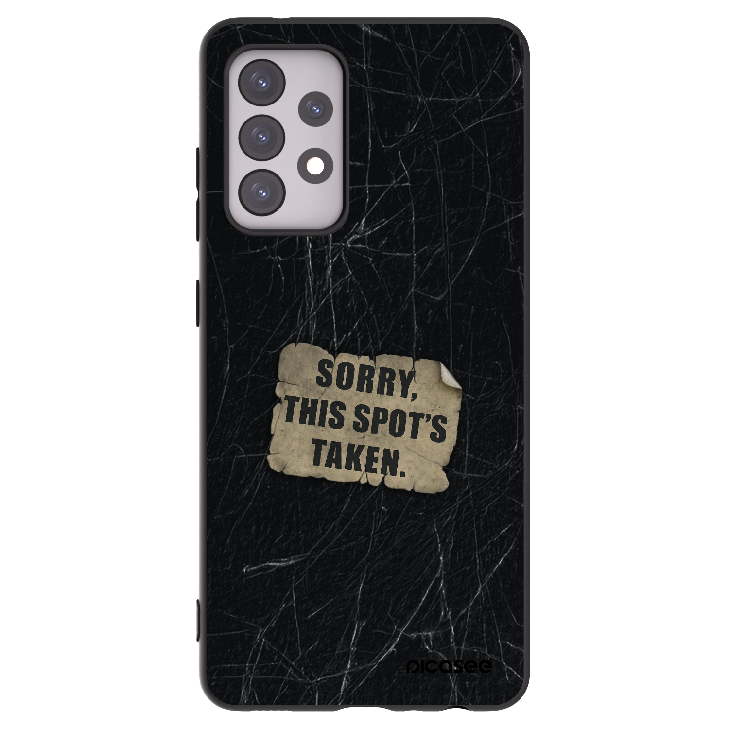Picasee silikonowe czarne etui na Samsung Galaxy A52 5G A525F - SORRY