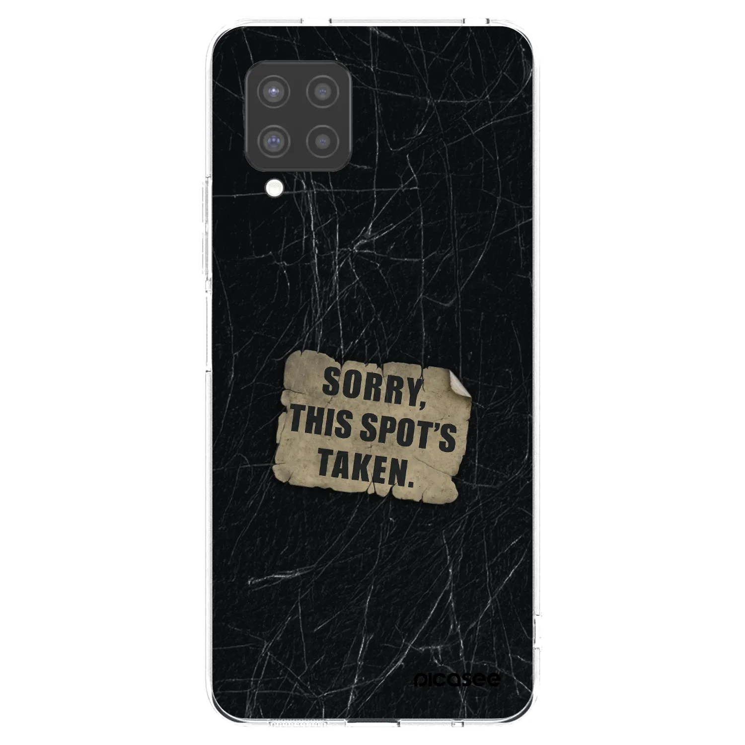 Picasee silikonowe przeźroczyste etui na Samsung Galaxy A42 A426B - SORRY