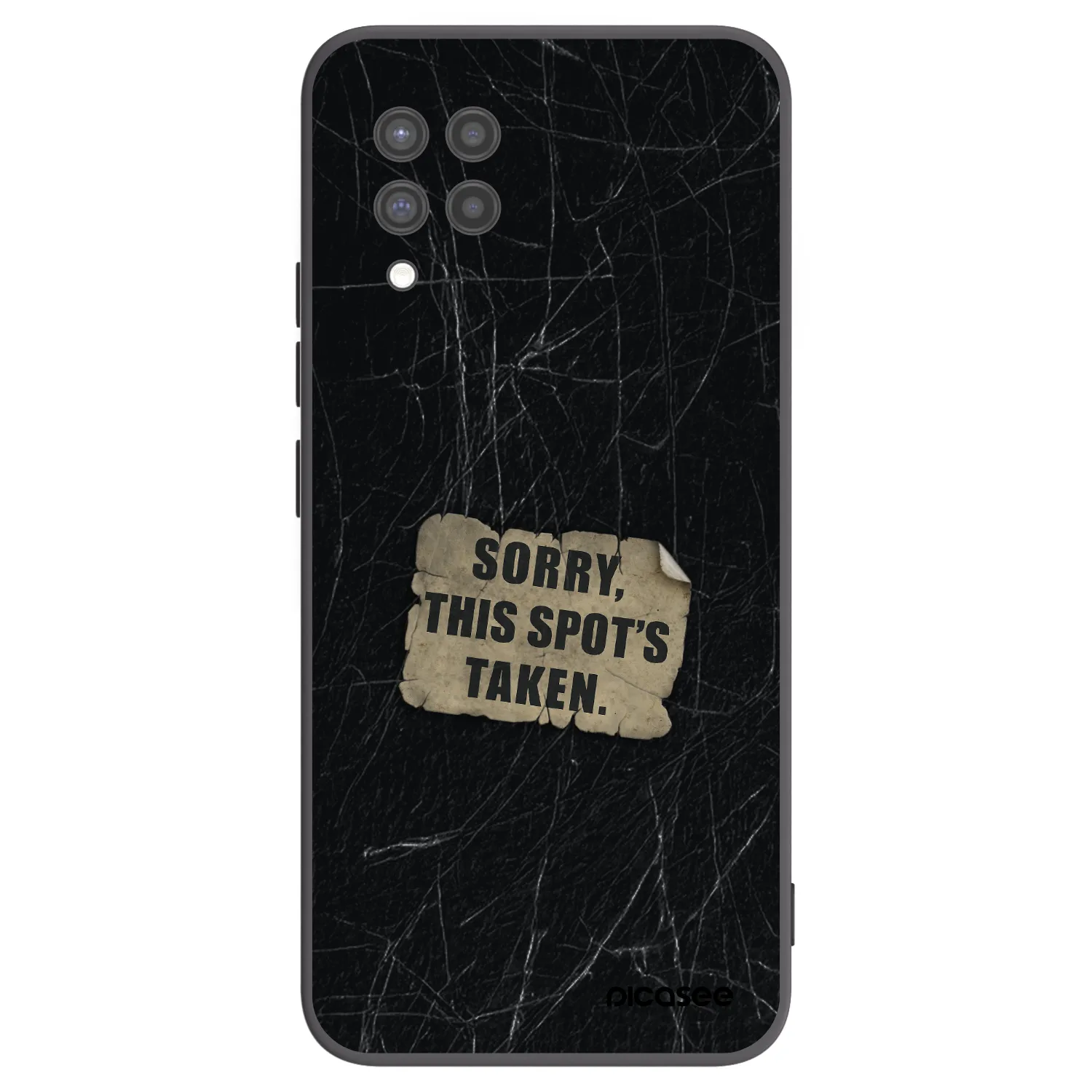 Picasee silikonowe czarne etui na Samsung Galaxy A42 A426B - SORRY