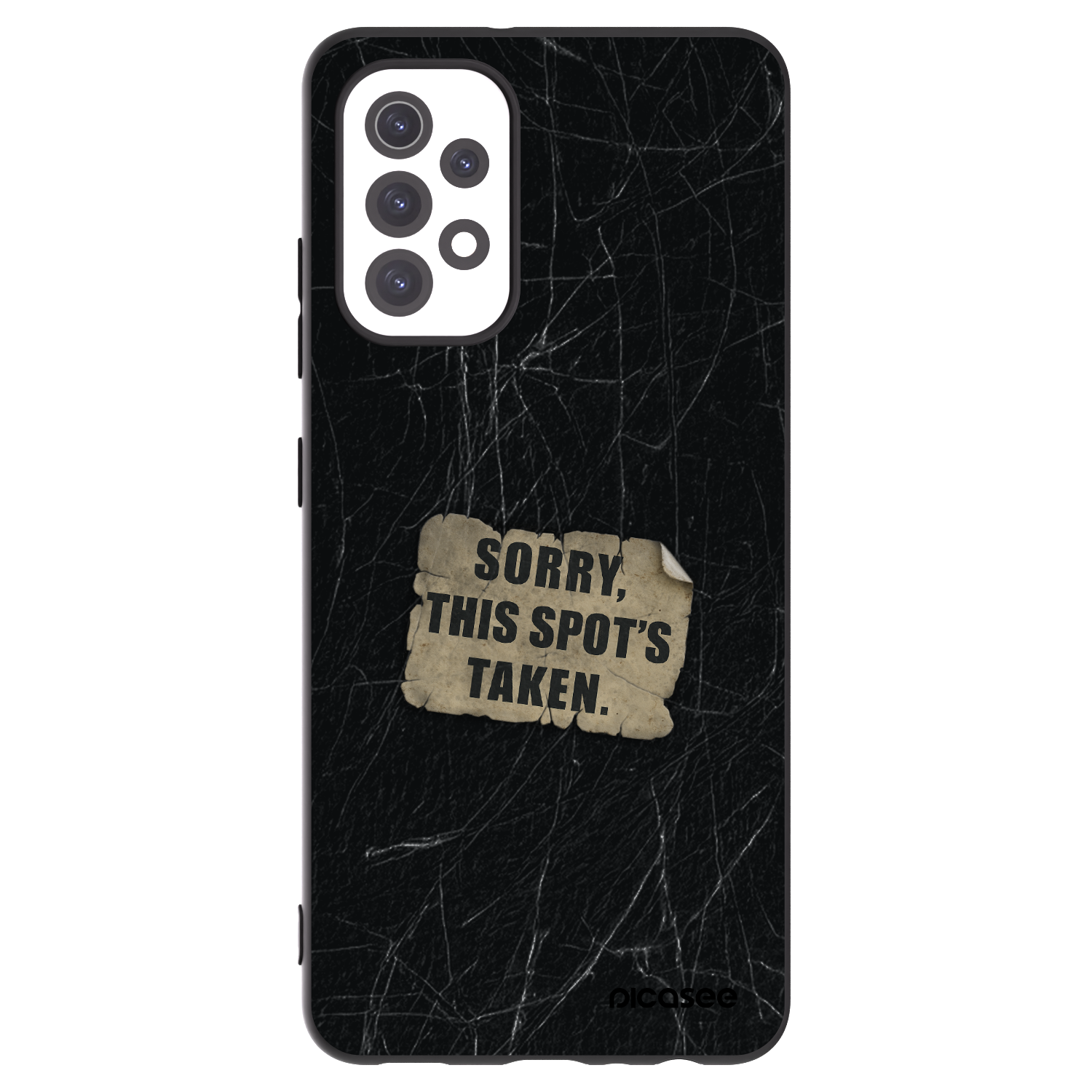 Picasee silikonowe czarne etui na Samsung Galaxy A32 5G A326B - SORRY