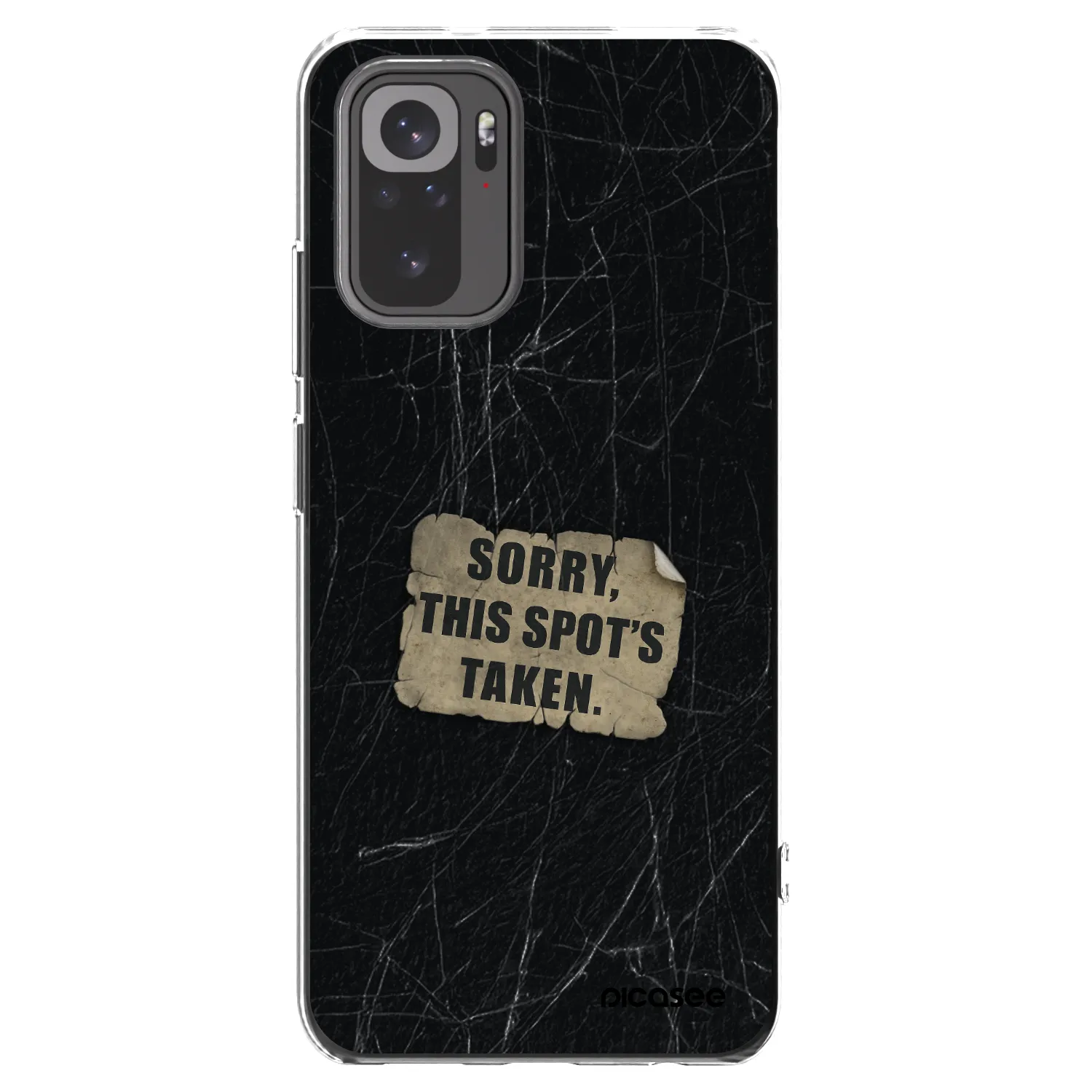 Picasee silikonowe przeźroczyste etui na Xiaomi Redmi Note 10S - SORRY