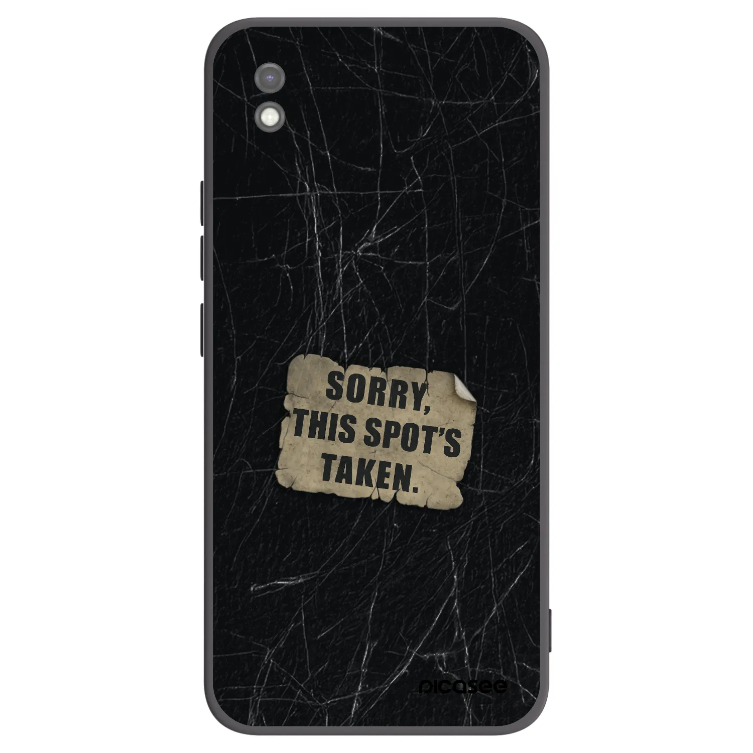 Picasee silikonowe czarne etui na Xiaomi Redmi 9AT - SORRY