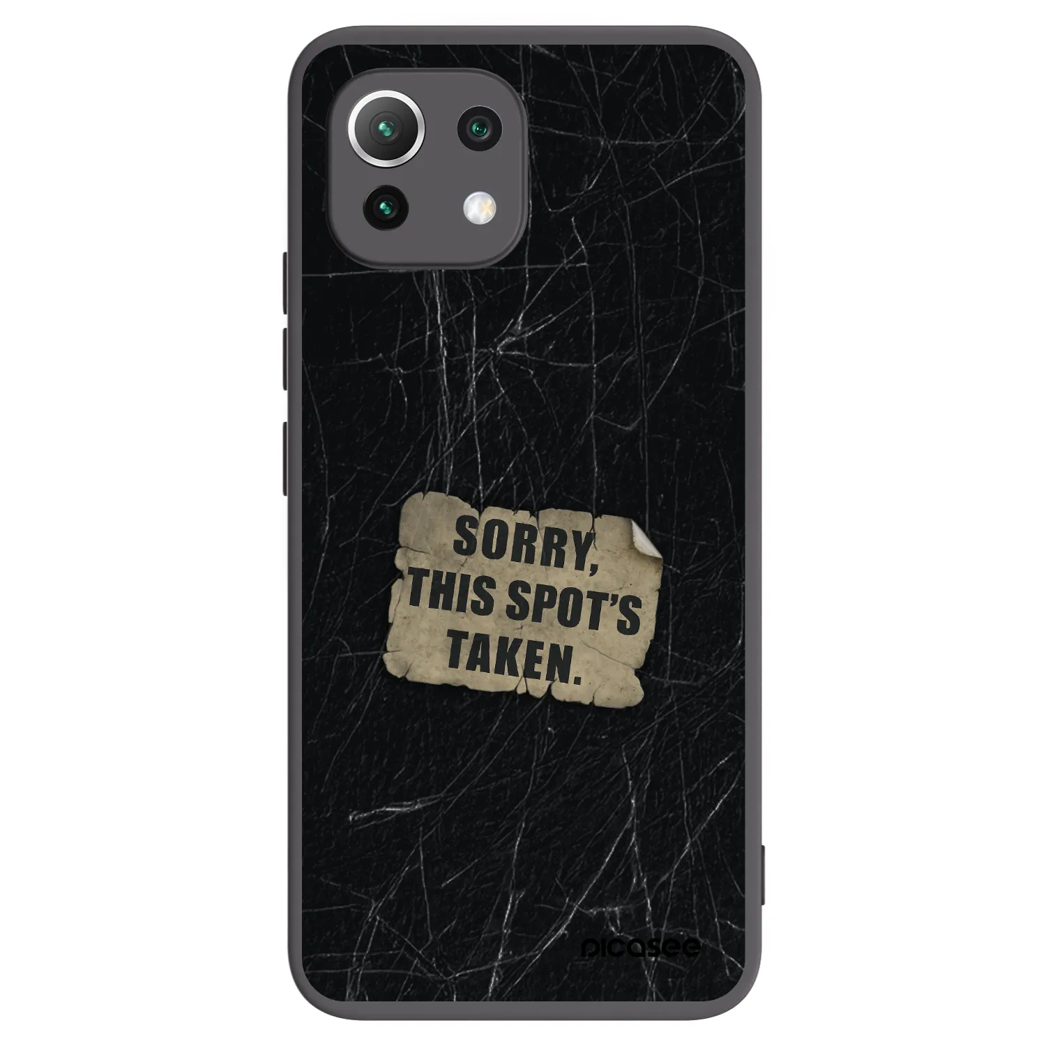 Picasee silikonowe czarne etui na Xiaomi Mi 11 Lite - SORRY