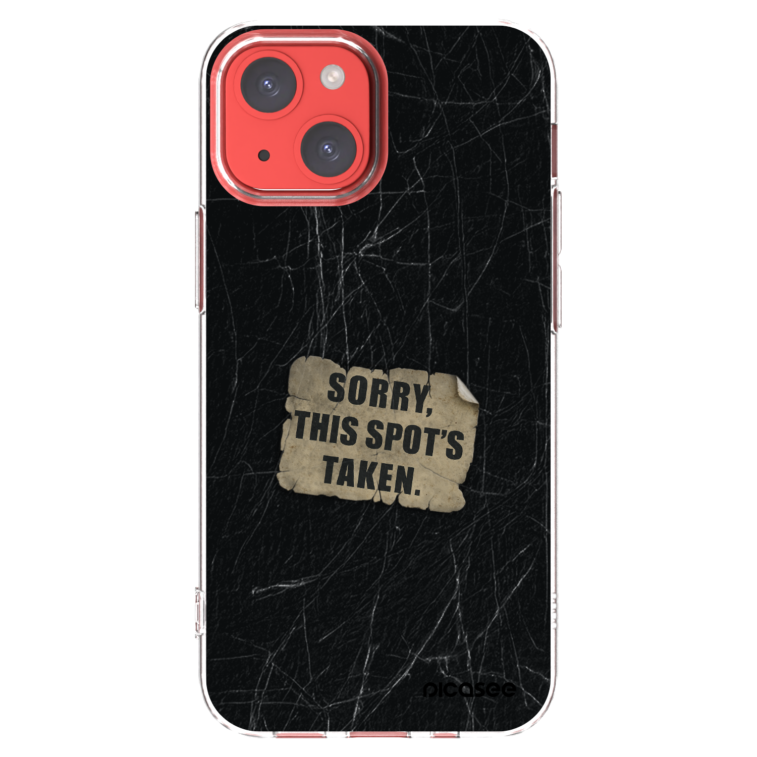 Picasee silikonowe przeźroczyste etui na Apple iPhone 13 mini - SORRY