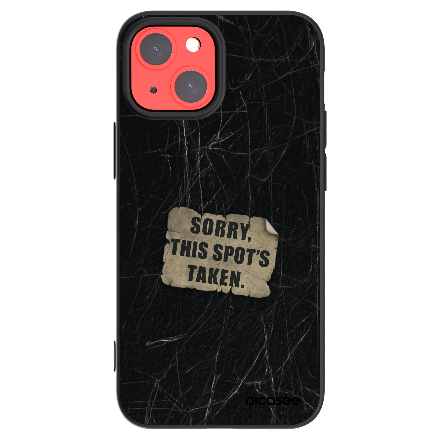 Picasee silikonowe czarne etui na Apple iPhone 13 mini - SORRY