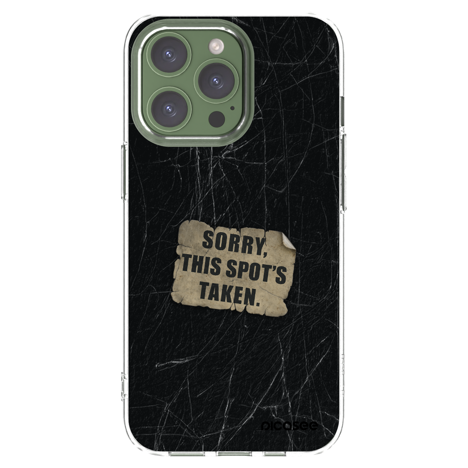 Picasee silikonowe przeźroczyste etui na Apple iPhone 13 Pro - SORRY