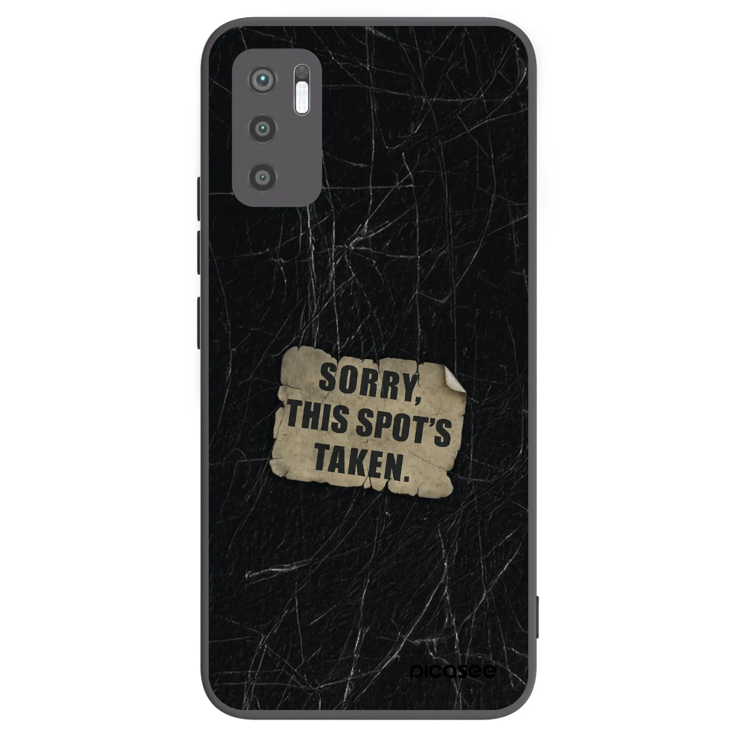 Picasee silikonowe czarne etui na Xiaomi Redmi Note 10 5G - SORRY