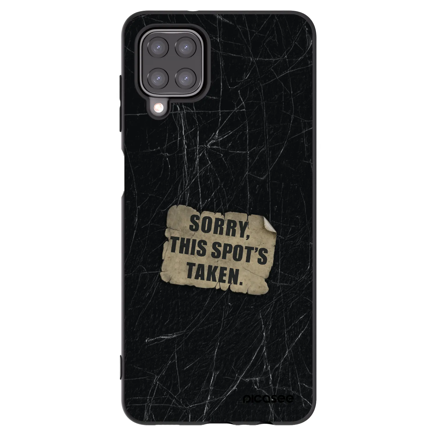 Picasee silikonowe czarne etui na Samsung Galaxy M12 M127F - SORRY