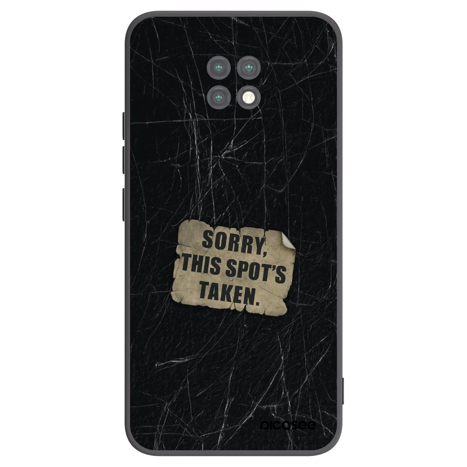 Picasee silikonowe czarne etui na Xiaomi Redmi Note 9T - SORRY