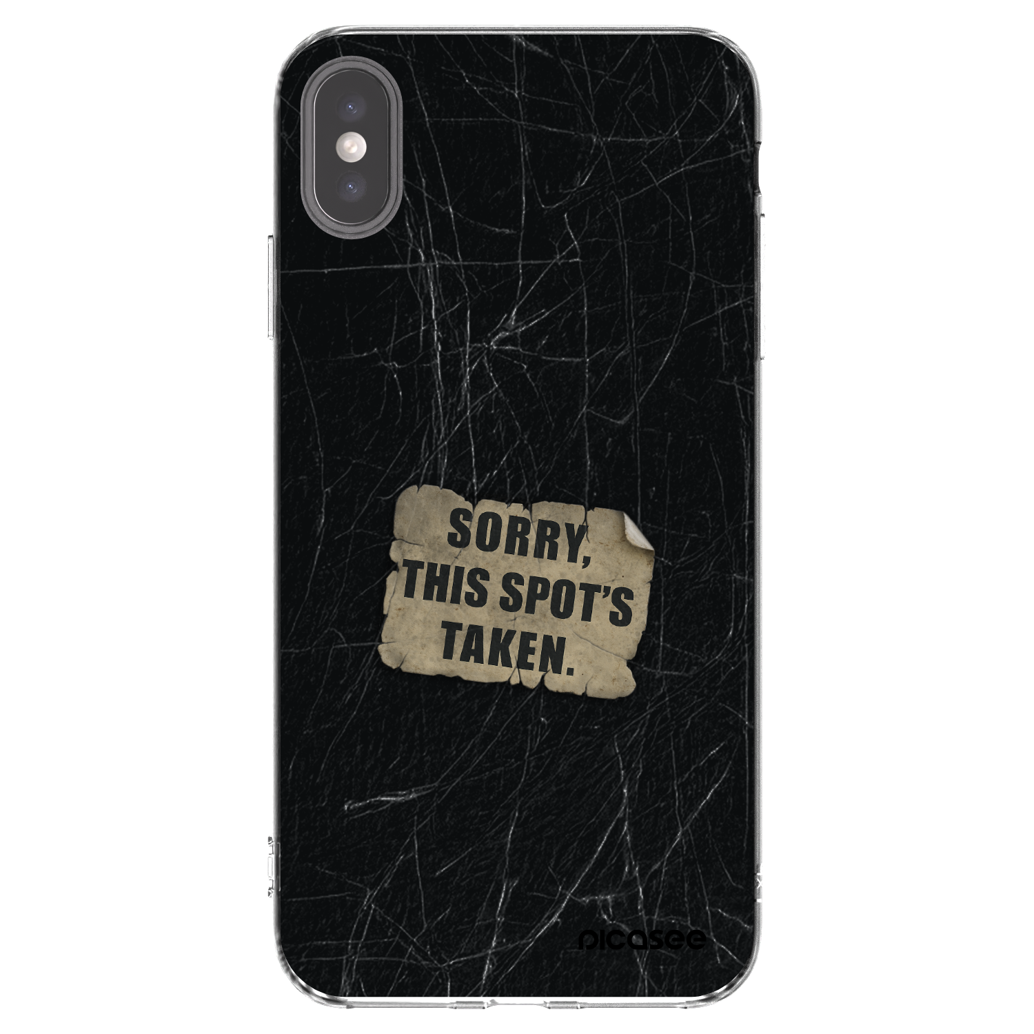 Picasee silikonowe przeźroczyste etui na Apple iPhone XS Max - SORRY