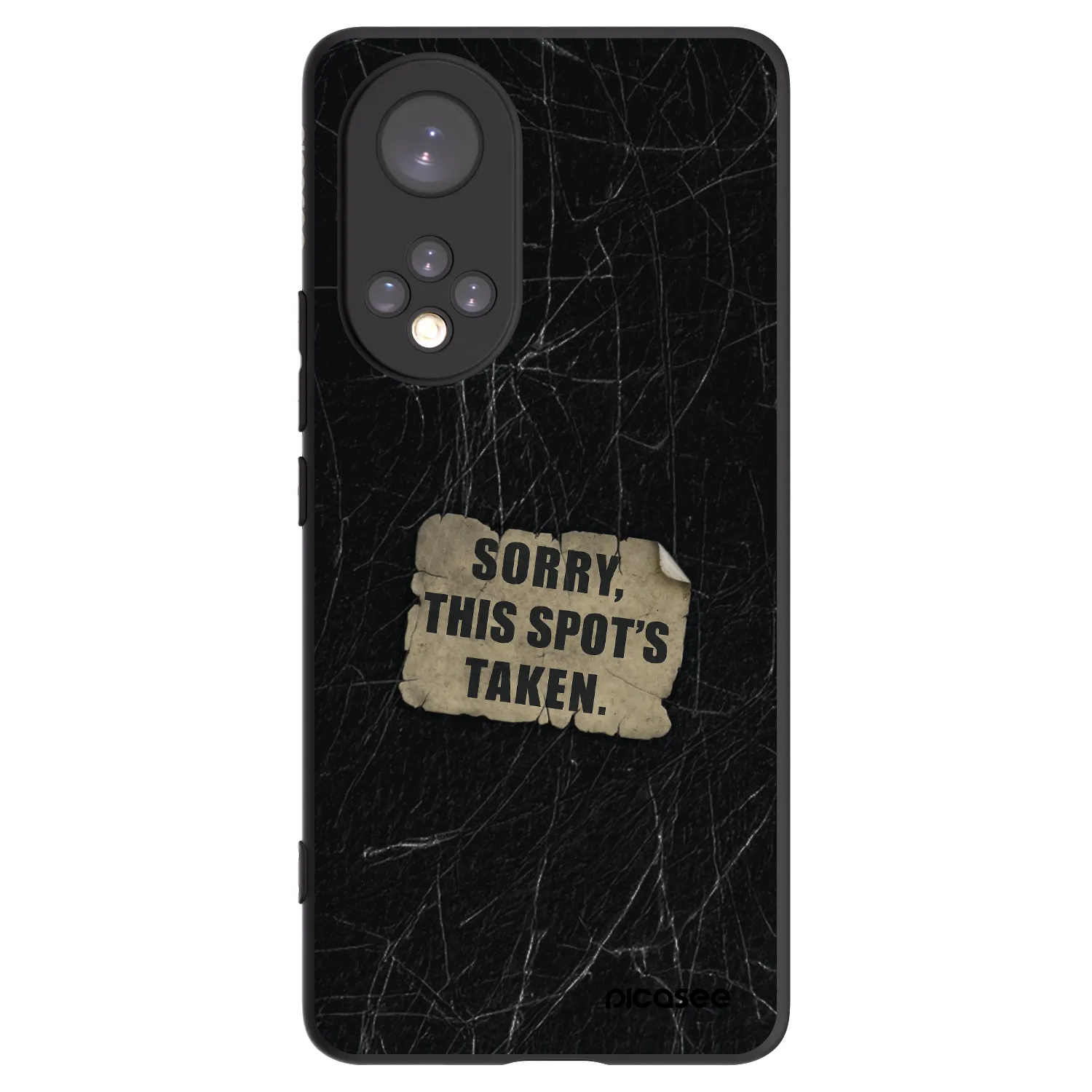 Picasee silikonowe czarne etui na Honor 50 5G - SORRY