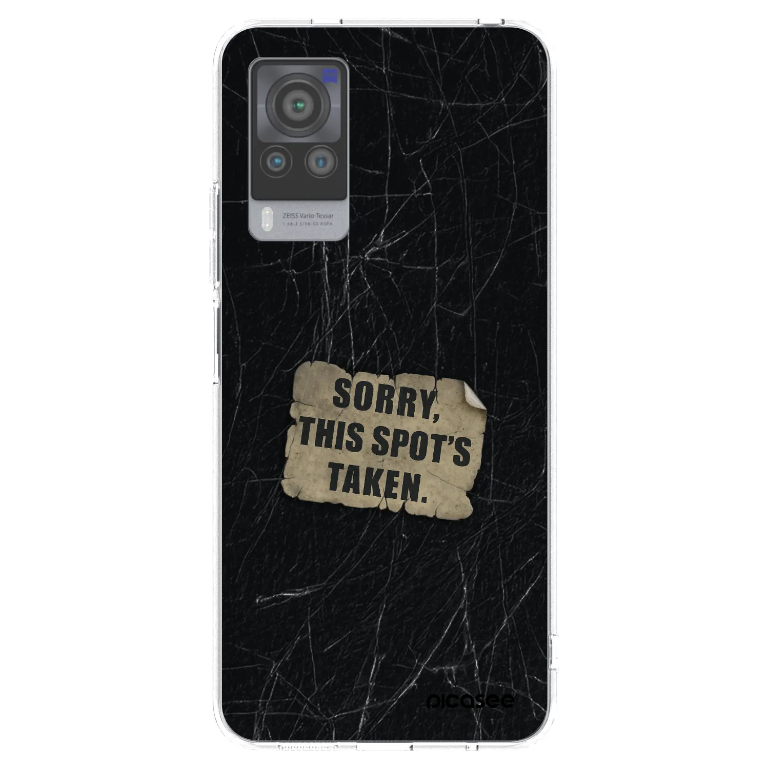 Picasee silikonowe przeźroczyste etui na Vivo X60 Pro 5G - SORRY