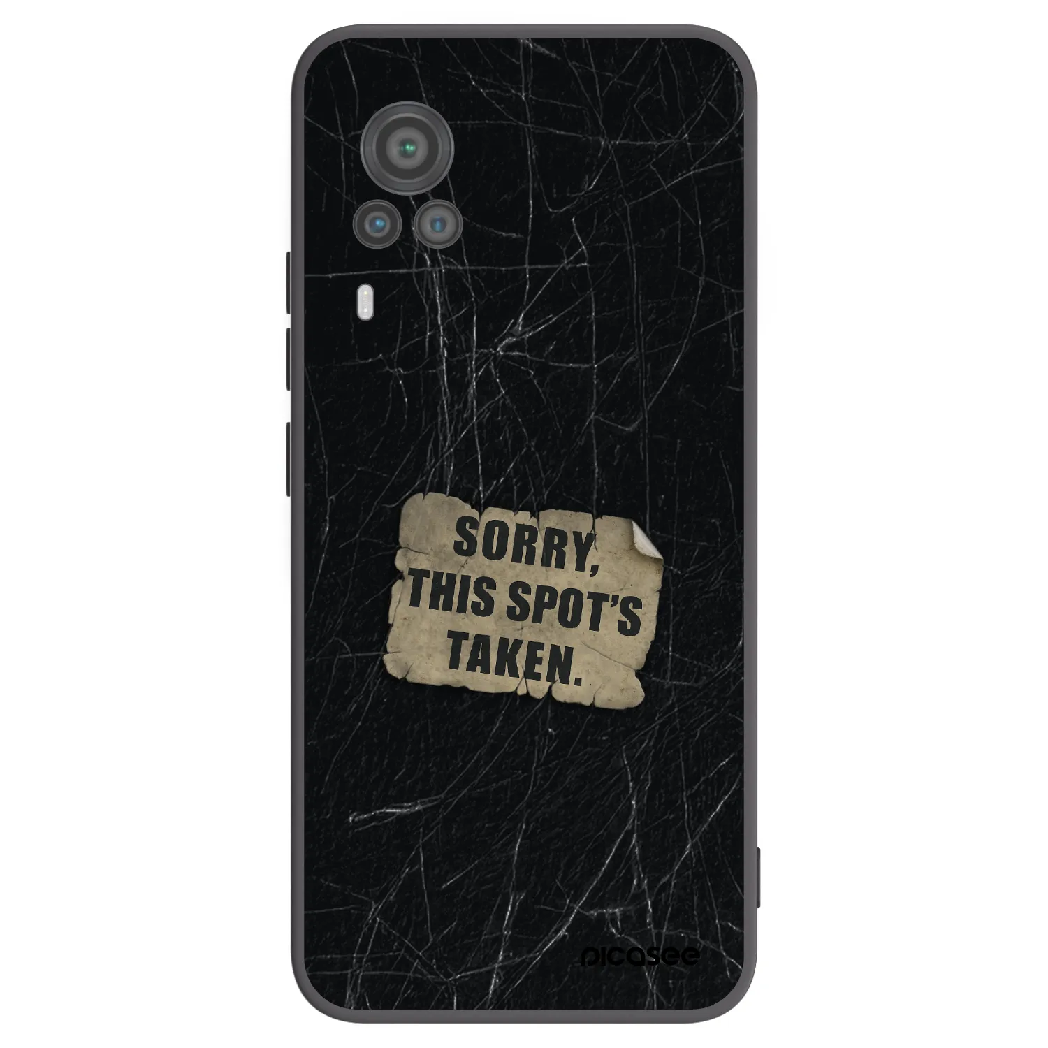 Picasee silikonowe czarne etui na Vivo X60 Pro 5G - SORRY