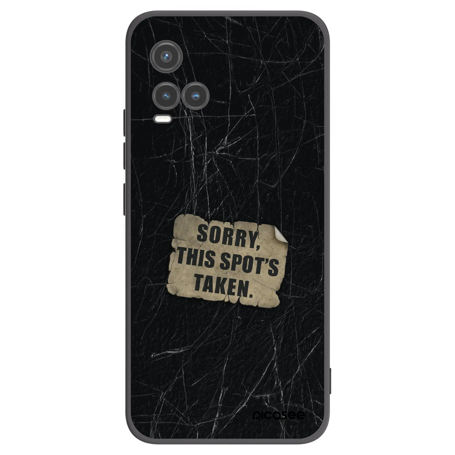 Picasee silikonowe czarne etui na Vivo Y33s - SORRY