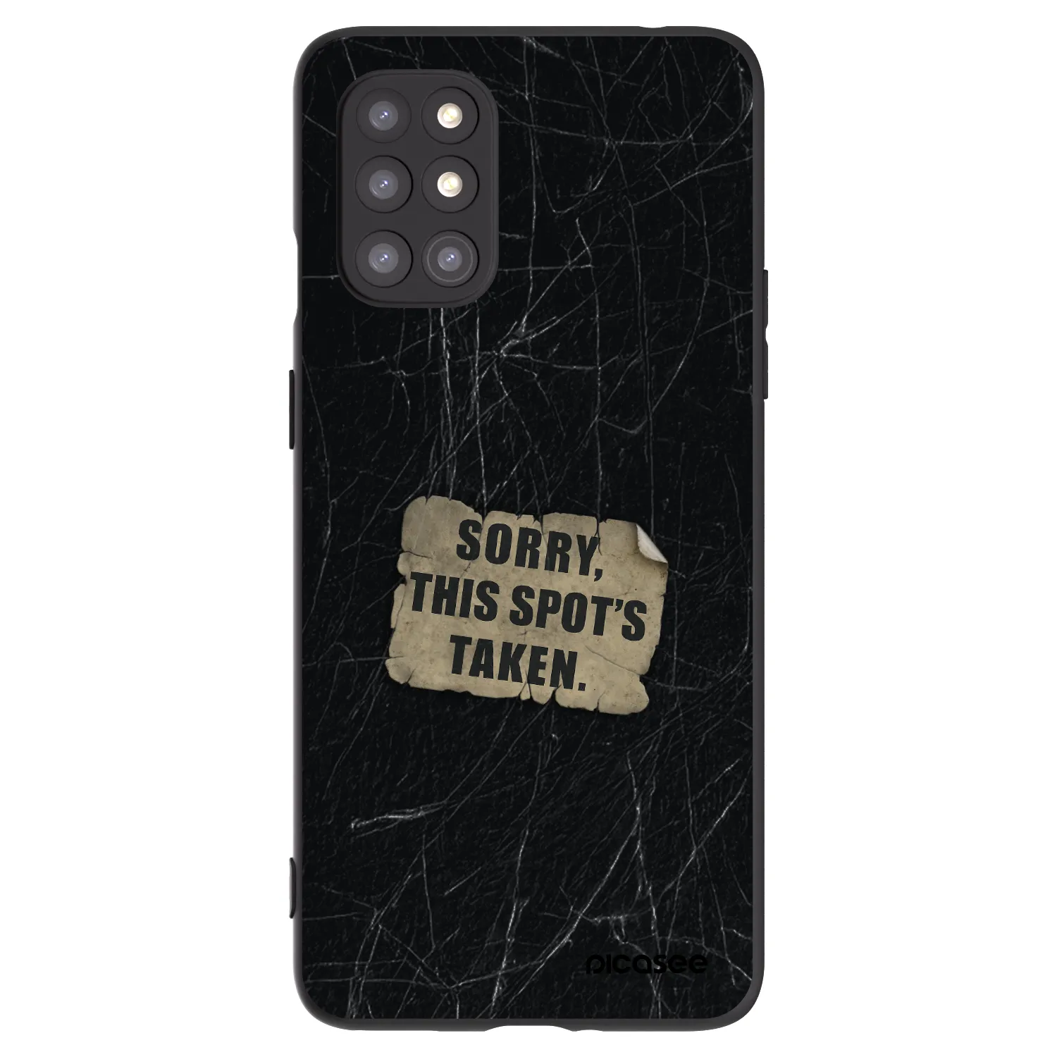 Picasee silikonowe czarne etui na OnePlus 8T - SORRY