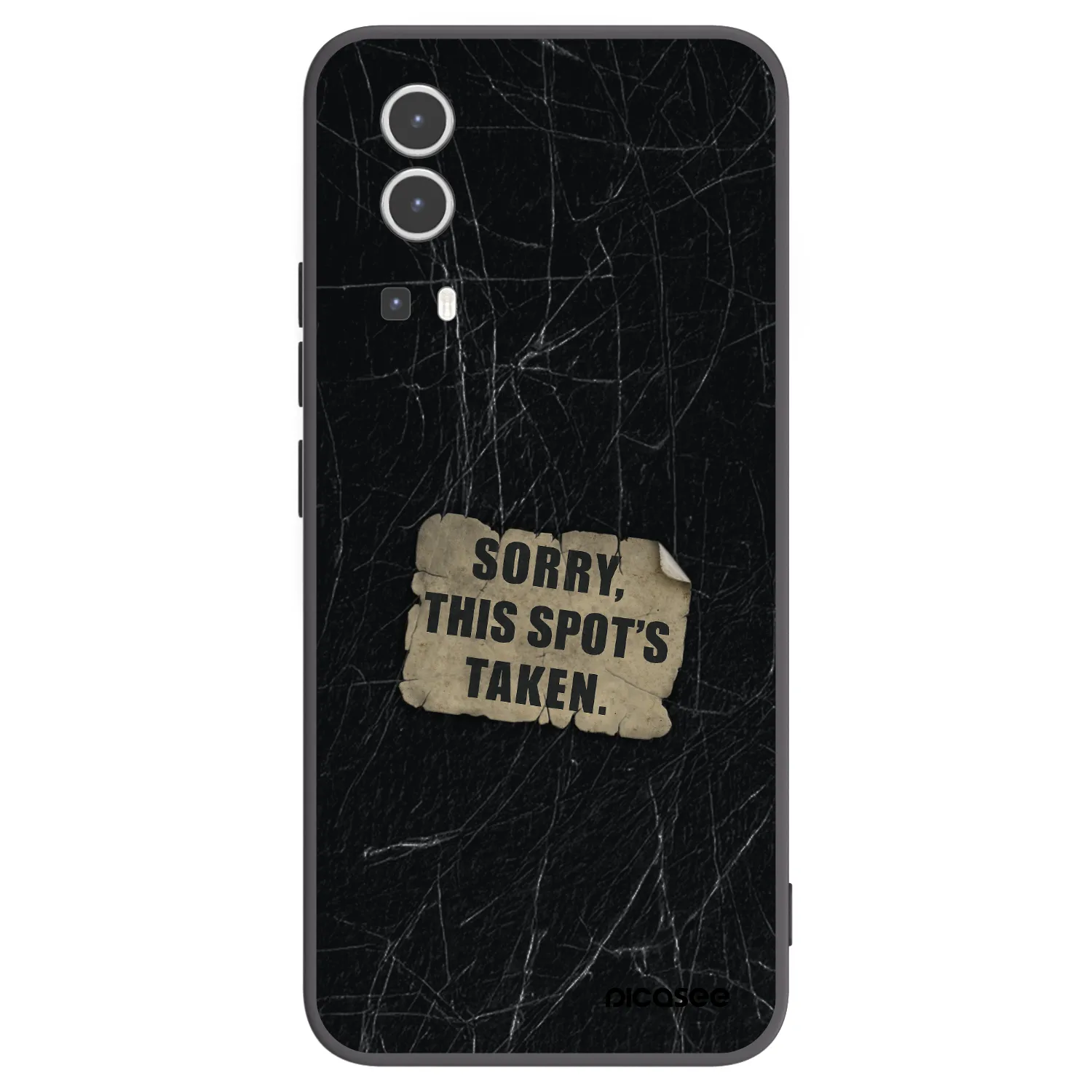Picasee silikonowe czarne etui na Vivo Y72 5G - SORRY