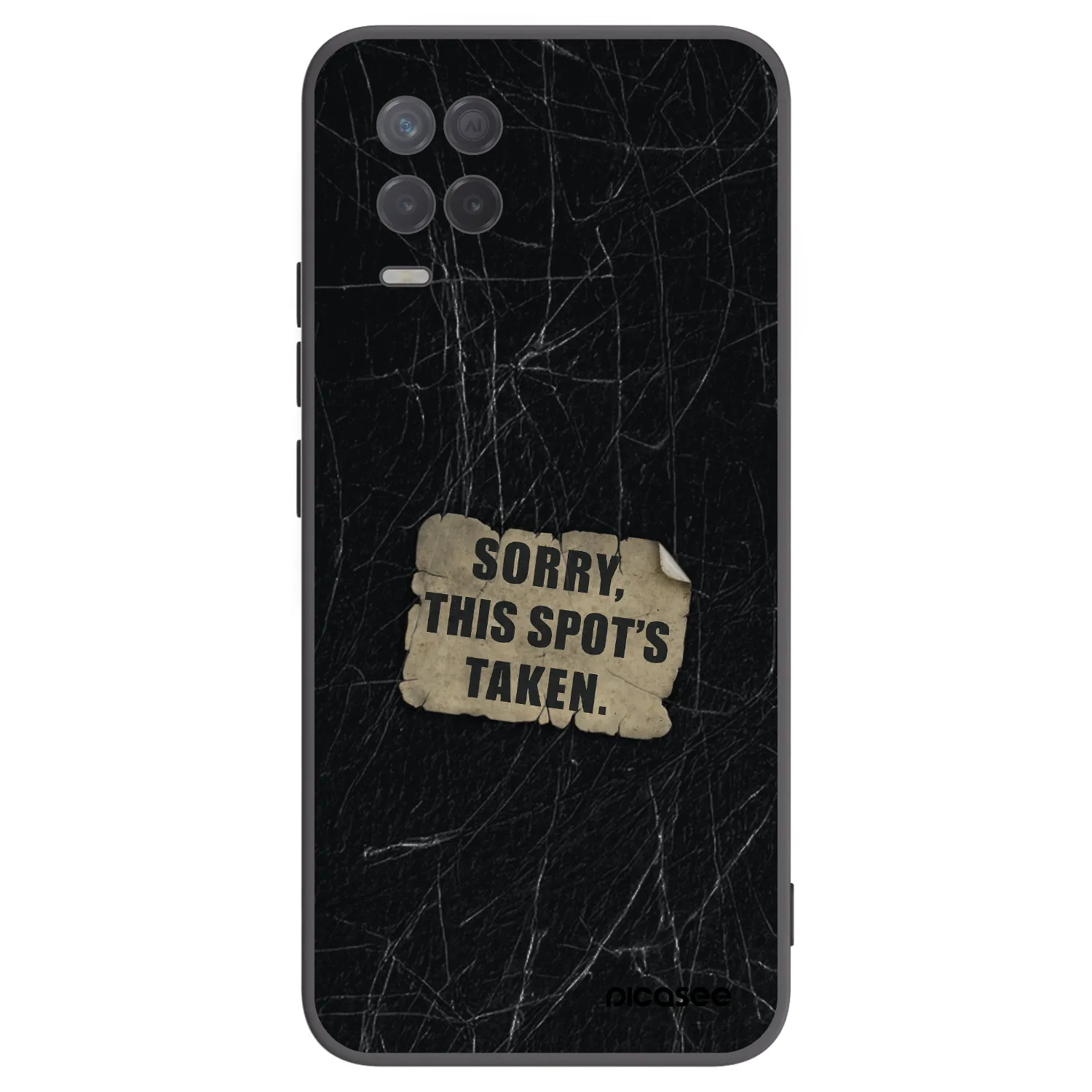 Picasee silikonowe czarne etui na Realme 8 5G - SORRY