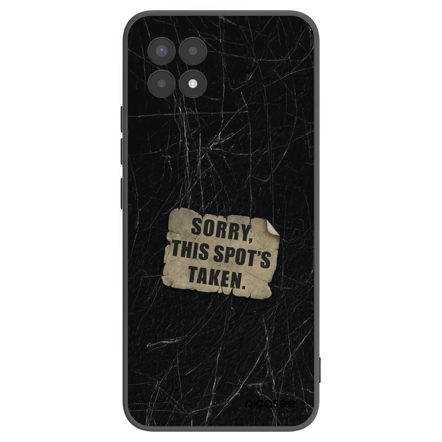 Picasee silikonowe czarne etui na Realme 8i - SORRY