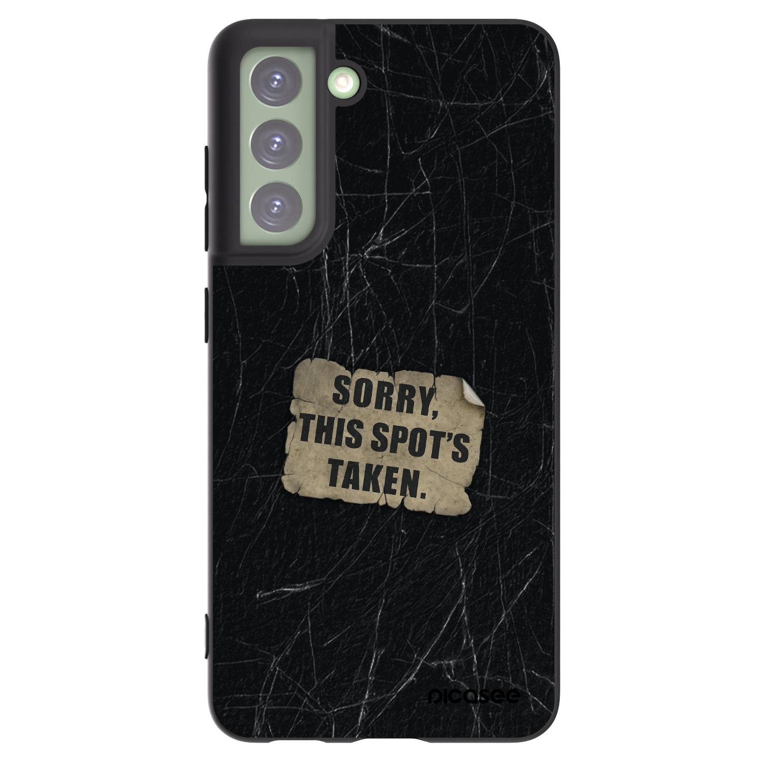 Picasee silikonowe czarne etui na Samsung Galaxy S21 FE 5G - SORRY