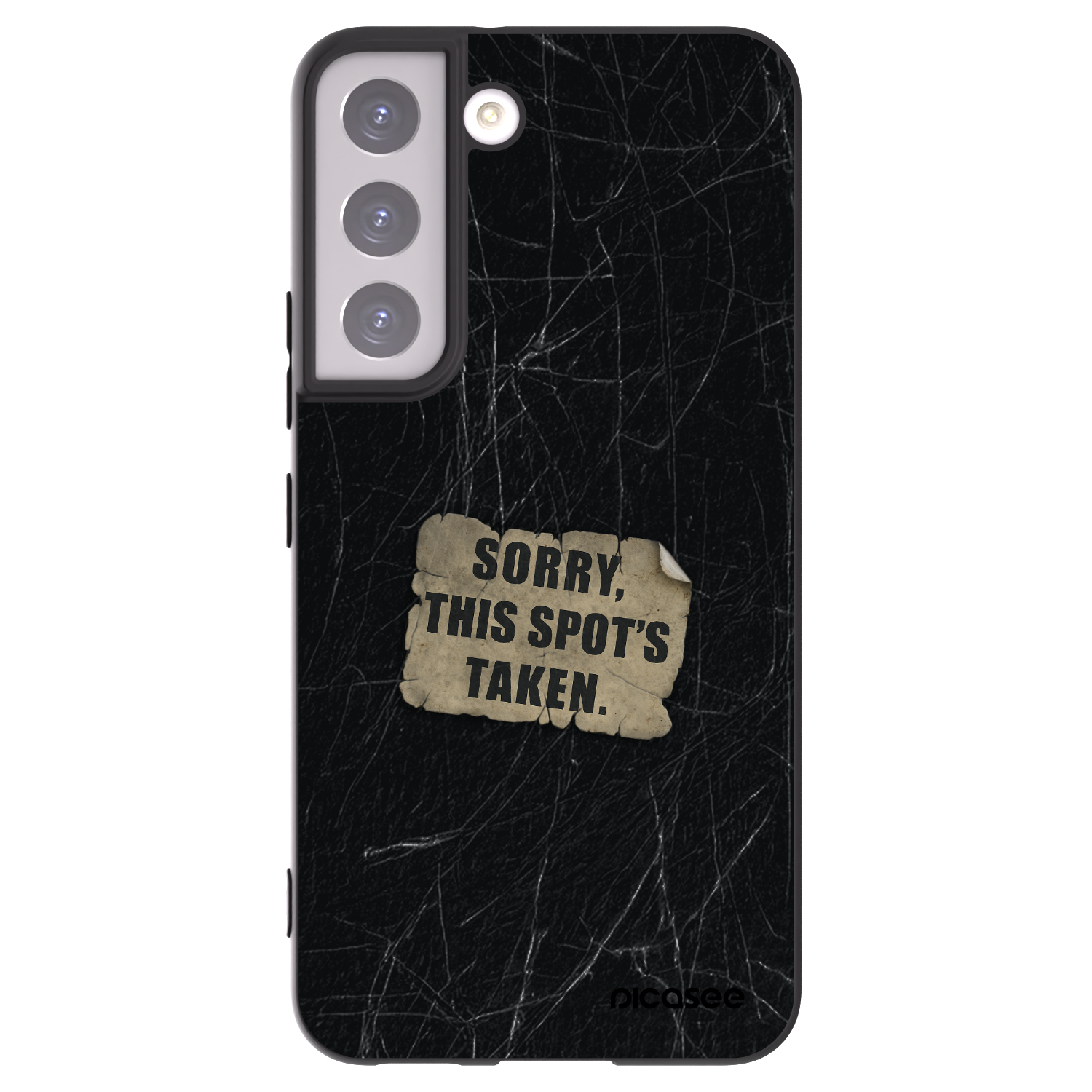 Picasee silikonowe czarne etui na Samsung Galaxy S22 5G - SORRY