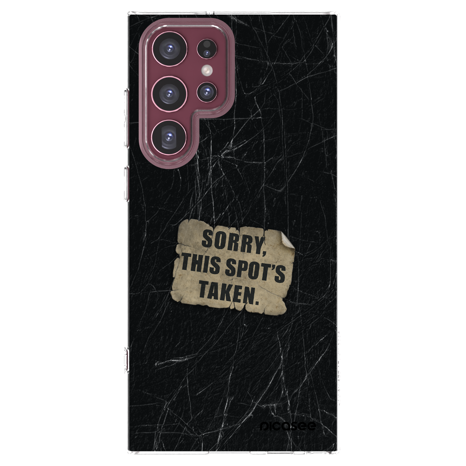 Picasee silikonowe przeźroczyste etui na Samsung Galaxy S22 Ultra 5G - SORRY