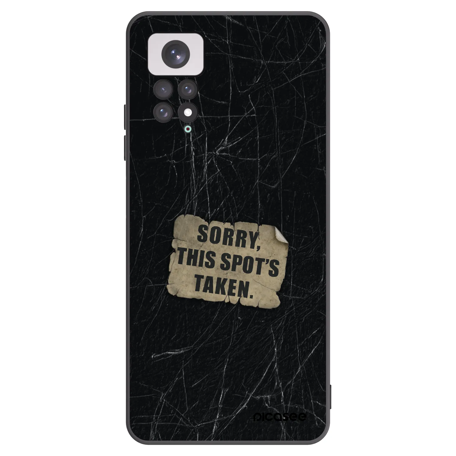 Picasee silikonowe czarne etui na Xiaomi Redmi Note 11 - SORRY