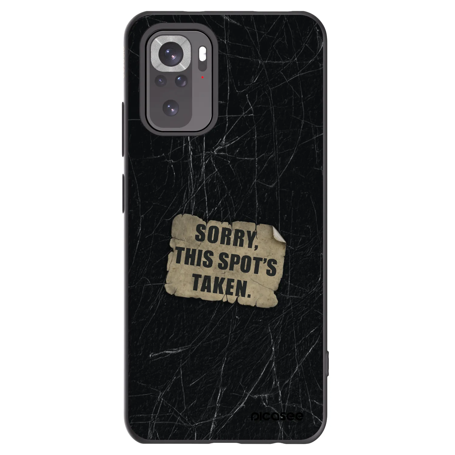 Picasee silikonowe czarne etui na Xiaomi Redmi Note 11S 4G - SORRY