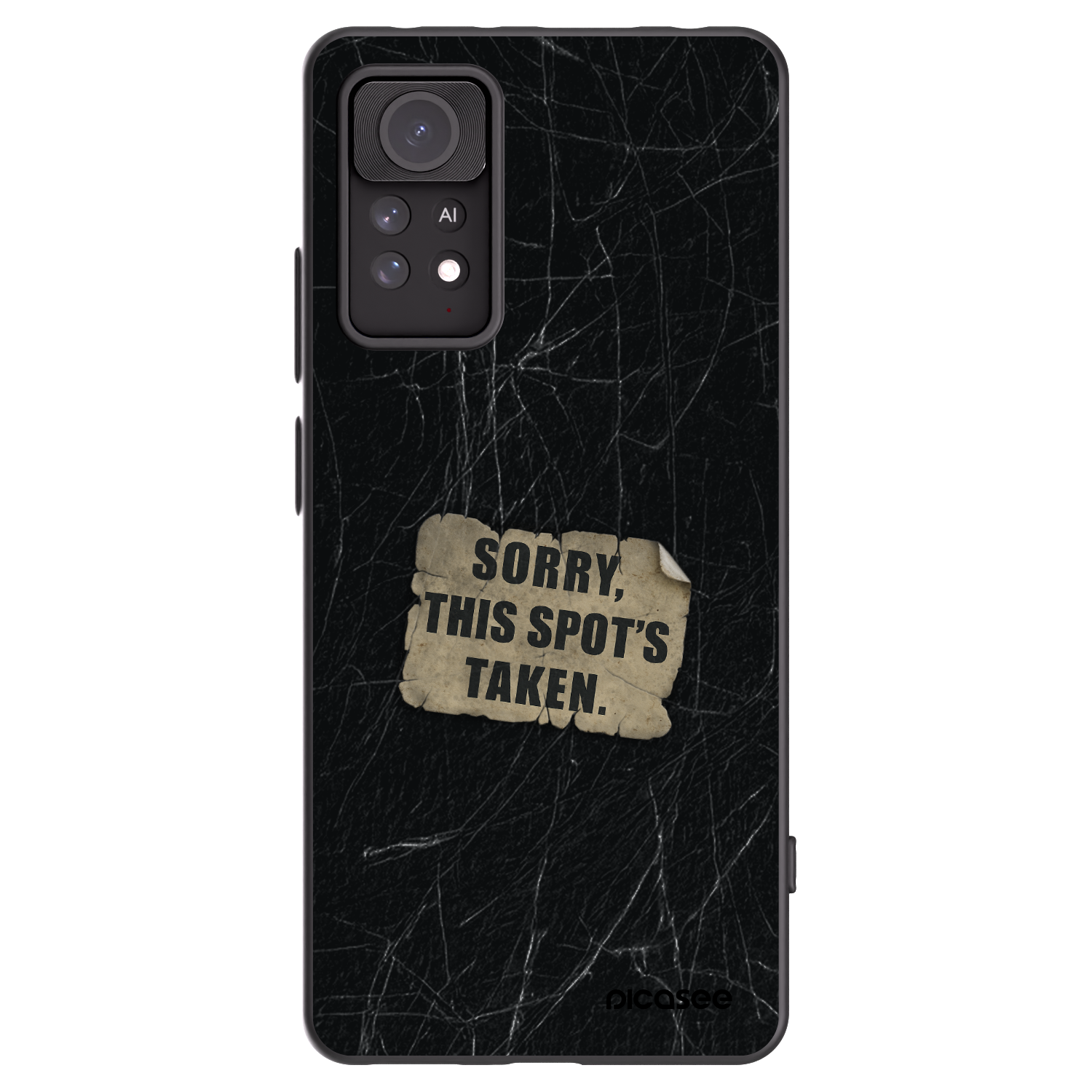 Picasee silikonowe czarne etui na Xiaomi Redmi Note 11 Pro 5G - SORRY