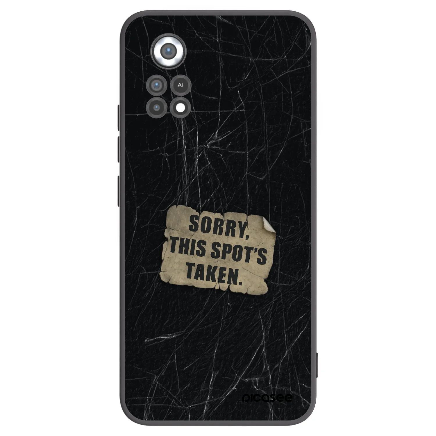 Picasee silikonowe czarne etui na Xiaomi Poco X4 Pro 5G - SORRY